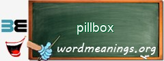 WordMeaning blackboard for pillbox